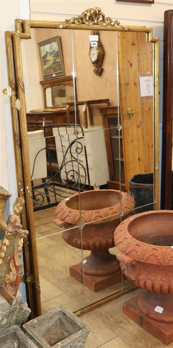 A pair of overmantel mirrors H.158cm